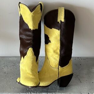 Vintage Cowboy Boots- Calf Hair Ponyhair Cowhide
